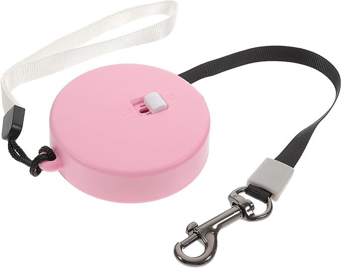 Toyvian Retractable Dog Leash 3 Meters Long Round Pink Multifunctional Rope Leash for Small Dogs Cats and Rabbits Outdoor Walking Pet Supplies Random Color