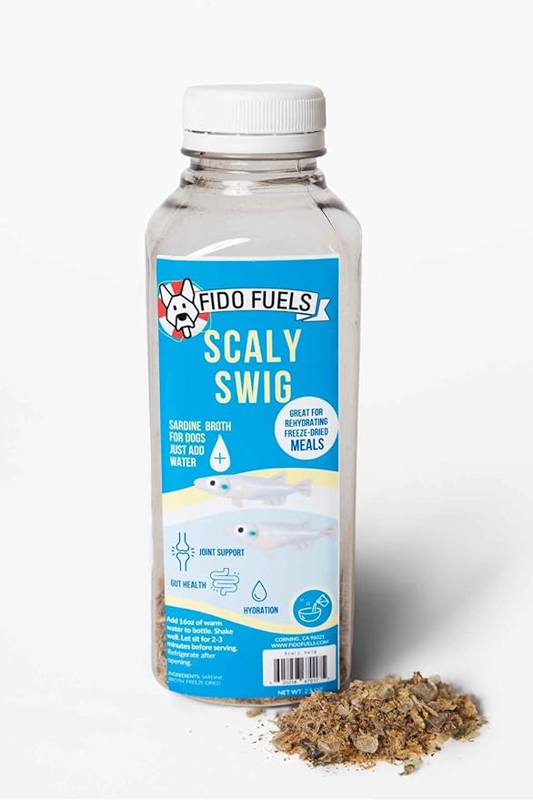 Scaly Swig Freeze Dried Bone Broth - 16oz Bottle with 2.5oz Bone Broth Product