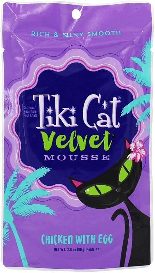 Tiki Cat Velvet Mousse Pouch Chicken with Egg 2.8oz