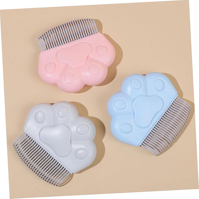 Hemoton Dog Cat Grooming Tools 3pcs Pet Grooming Brush Set Poodle Comb Brush Wear-resistant Compact Portable