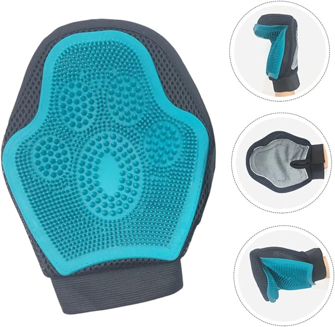 BESPORTBLE Pet Massage Glove Brush Double-Sided Lint Brush Dog Grooming Cats Dogs Easy Odor Removal
