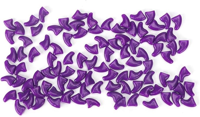 Zerodis Cat Claw Grooming Set, Soft PVC Cat Nail Cover, Claw Caps for Kittens and Cats, Prevent Scratches on Furniture with 100Pcs Available in Green and Purple (M)