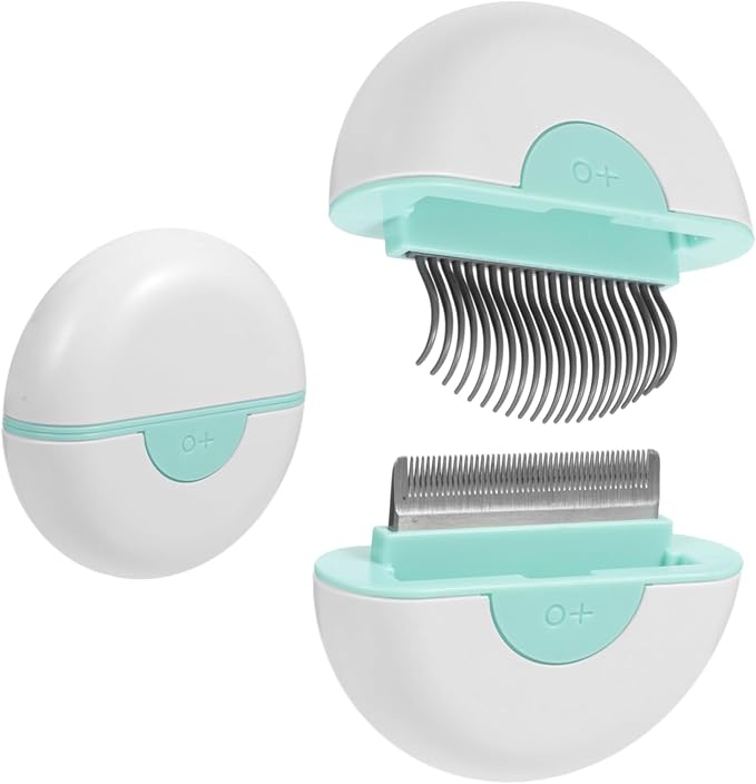 BESPORTBLE Cat Grooming Comb Brush for Shedding Self-Cleaning Hair Removal Tool for Cats PET Cleaning Supplies Comfortable Grip