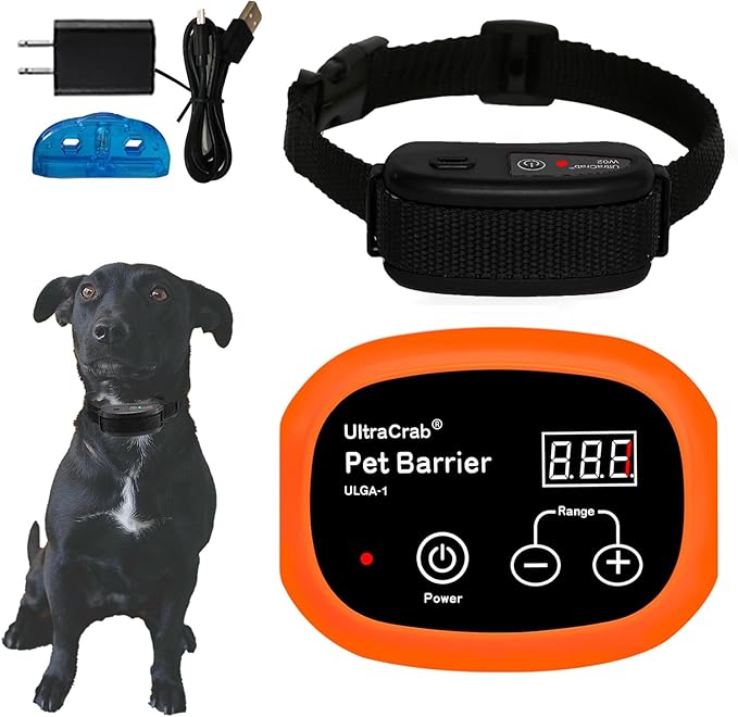 Indoor Pet Barrier for Dogs, Wireless Indoor Electric Fence, Pet Gate, Keeps Areas Off Limits, Dog Fence Waterproof/Rechargeable Training Collar (1 Dog System)