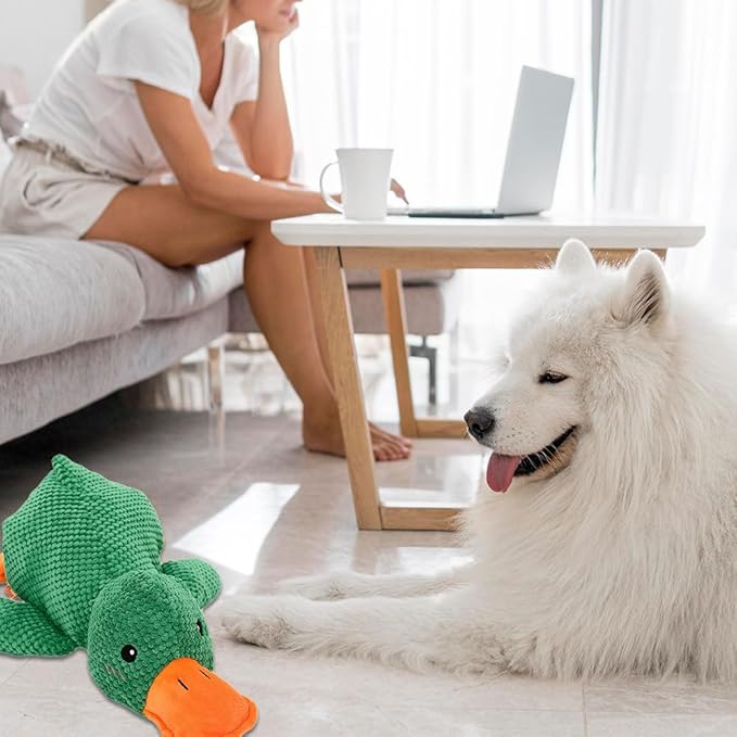 Duck Dog Toy for Dogs Pet Supplies,2025 Upgrade Durable Calming Ducks Dog Toy,Squeak Dog Toys Stuffed Fun for Indoor Puppies Small Dog Indoor Puppy Essentials (Pink Green)