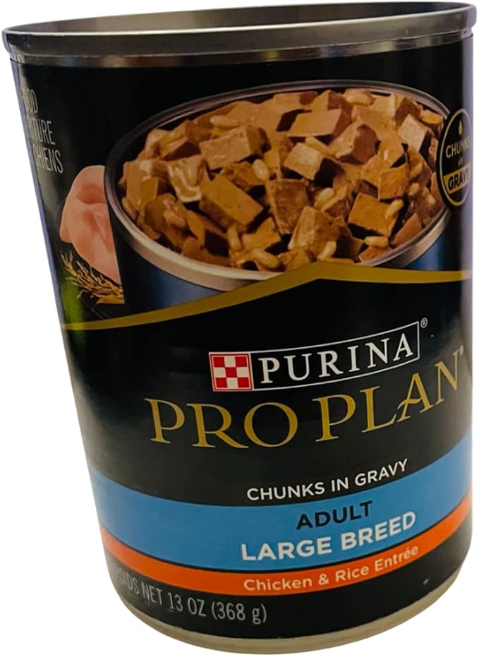 Purina Pro Plan Canned Adult Large Breed Chicken And Rice Food, 13 Oz.