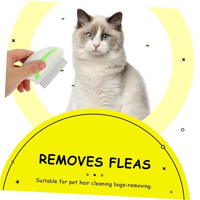 SUPVOX 4pcs Pet Removal Comb Flea Comb for Cats Cat Grooming Brush Pet Dust Remover Random Style