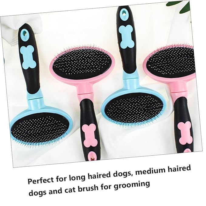 Comb Brush for Dogs Cats Pet Hairbrush Slicker Brush Deshedding Comb Cat Grooming Tool Comfortable Ergonomic Handle
