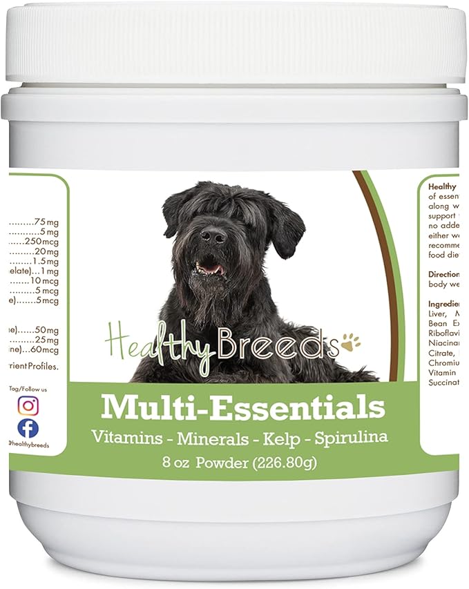 Healthy Breeds Black Russian Terrier Multi-Essentials Powder for Dogs - an Ideal Supplement of Vitamins, Minerals & Antioxidants for Your Dog - 8 oz