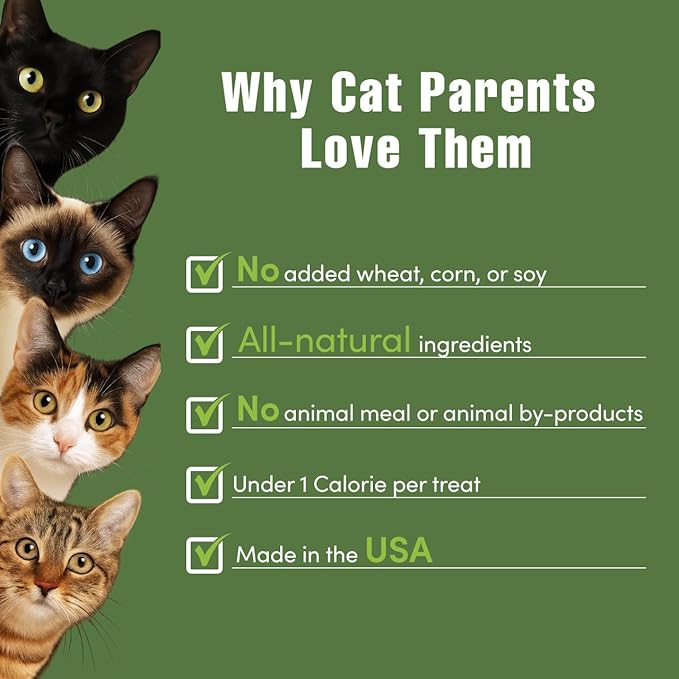 Get Naked Cat Calming Treats | Crunchy Salmon & Cheese Flavor | Feline Anxiety Relief & Stress Control | Grain-Free Cat Calming Product | Made in USA 2.5 oz
