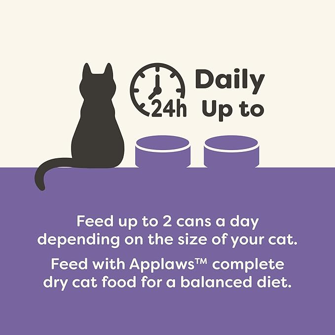 Applaws Natural Wet Cat Food in Broth, Limited and Natural Ingredients, High Protein with No Artificial Additives, Fish Selection Variety Pack in Broth (12 x 5.5oz Cans)