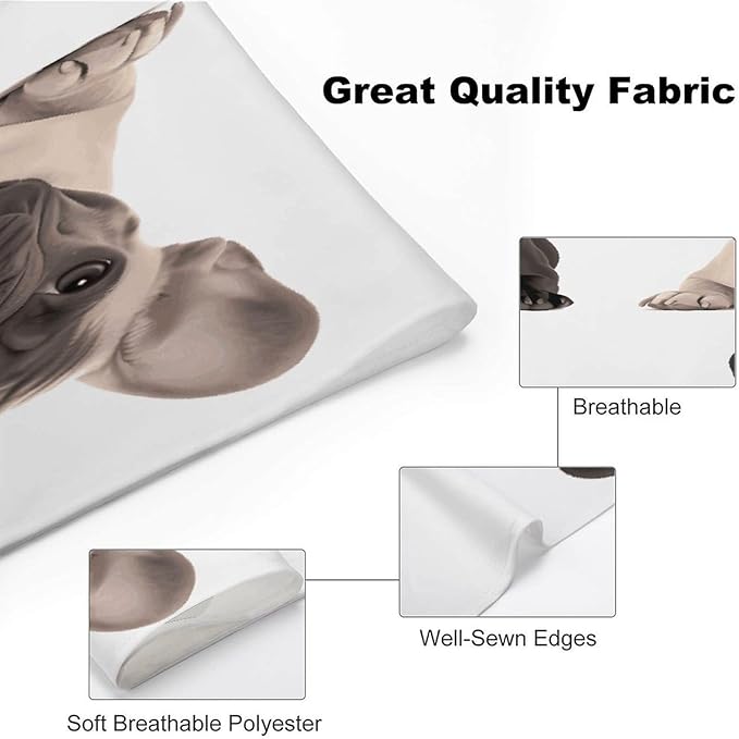 Dog Bandana Spring Pet Scarf Adjustable Triangle French Bulldog Printing Dog Bib Washable Polyester Puppy Bandana for Small Medium Large Dogs Cat Birthday Party Supplies