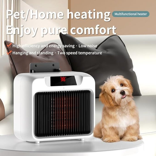600W Dog House Heater,Anti-Bite Cord Heated Dog House,Wall-Mounted Dog HeaterKeep Your Pet Warm and Happy UL Tested for Safety (white)