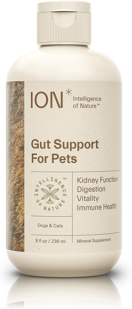 ION* Intelligence of Nature Gut Support for Pets - Liquid Probiotics Drops Alternative for Dogs & Cats, Digestive Health for Puppies, Skin & Hair Health - 8 fl oz (Pack of 1)