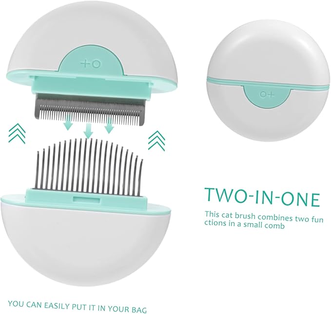 BESPORTBLE Cat Hair Removal Comb with Massage Function Lightweight Pet Grooming Brush for Shedding and Tangle Removal Suitable for Long and Haired Cats