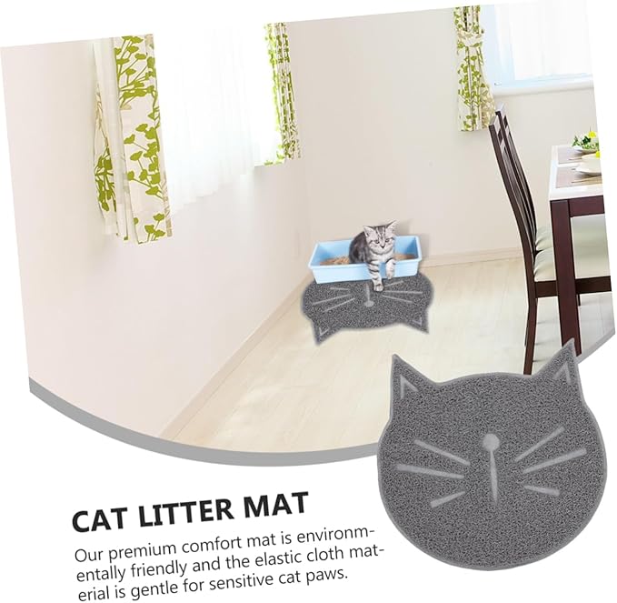DOITOOL 2 Pcs Cat Litter Mat Cat Beds Dog Pads Scatter Control Carpet Claw Grinding Mat Variety Grip Pad