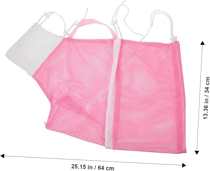 Multi Function Cat Grooming Bag for Bathing Nail Trimming Veterinary Care Durable Fast Dry Wear Resistant Mesh Pouch with Pull Rope Buckle Strap for Easy and Control