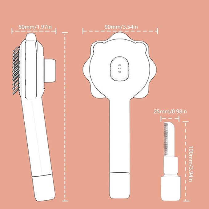 Cats Grooming Deshedding Comb for Cats Remove Loose Hair Cats Massaging Comb Dematting Supply