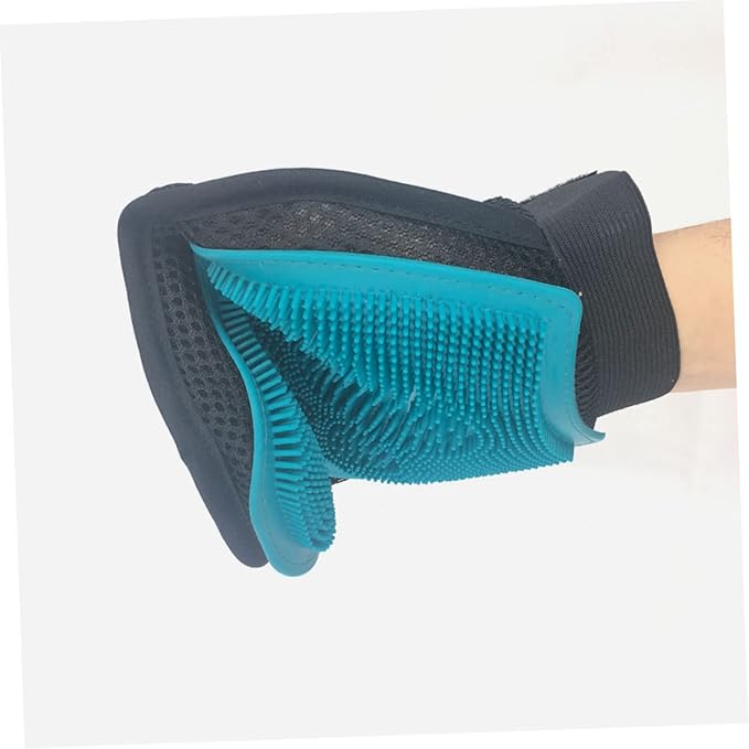 Pet Grooming Massage Glove Double Sided Brush for Cats Dogs Comfortable Pet Bathing Glove for Hair Removal and Relaxation for Puppy and Kitten Care