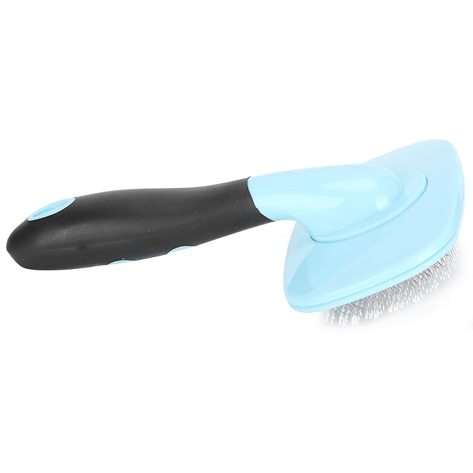 Pet Hair Comb, Cat Dog Removal Tool Brush Massage Comb, The Slicker Brush Easily Grooming Undercoat Without Scratching Skin, Ideal for Long and Short Hair, Boosts Shine and (With a little blue)
