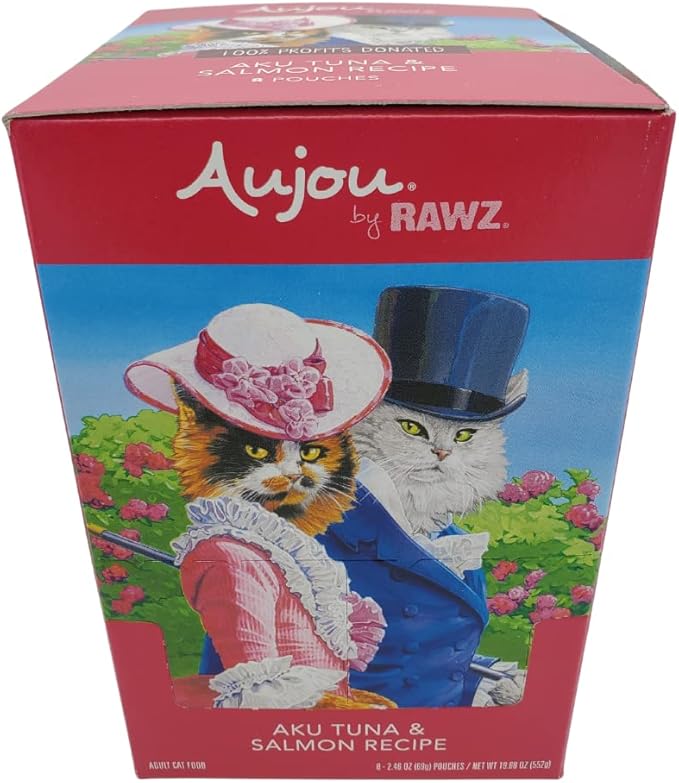 Rawz Aujou Aku Tuna & Salmon Cat Food 8/2.46 oz Pouches