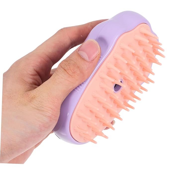 SUPVOX 2pcs Pet Dog Steam Brush Self-cleaning Electric Cat Bath Brush for Grooming Massaging Compact Design for Cats Dogs Versatile Tool