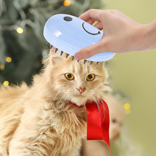 Milisten Self-cleaning Electric Cat Brush Multifunctional Steam Brush for Shedding Dematting Bathing Safe Materials Suitable for All Breeds Pets Efficient Massage Grooming Tool