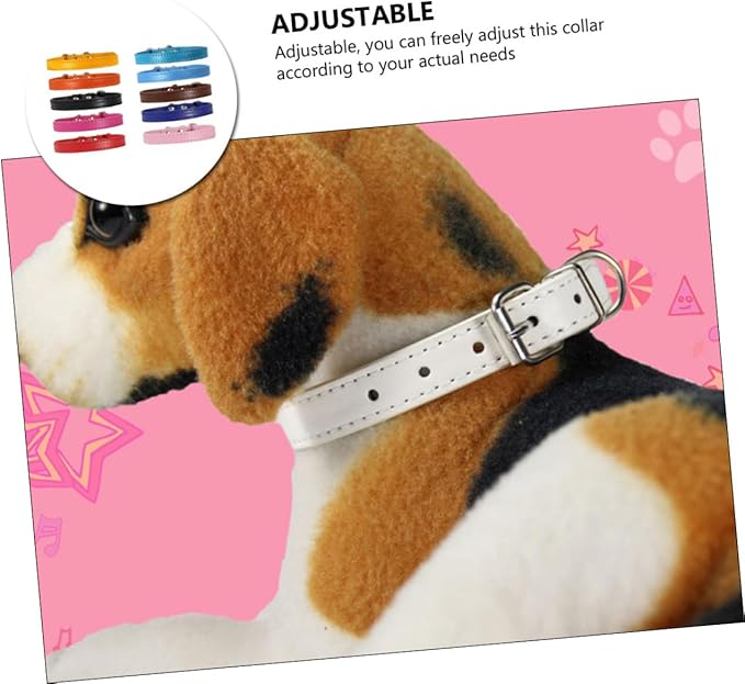 Uonlytech 10pcs Pet Dog Collar Decorative Neckband Cloth 1.0x30cm Random Colors for Small Dogs Basic Pet Supplies