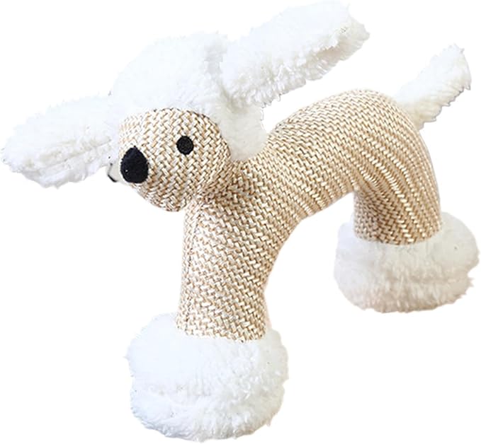 Stuffed Dog Toys - Plush Squeaker, 1 Piece Textile Creature for Canine Engagement, Soft Fabric Doll with Internal Sounder, Pet Supply, Interactive Plaything for Pups, Felines and Animals