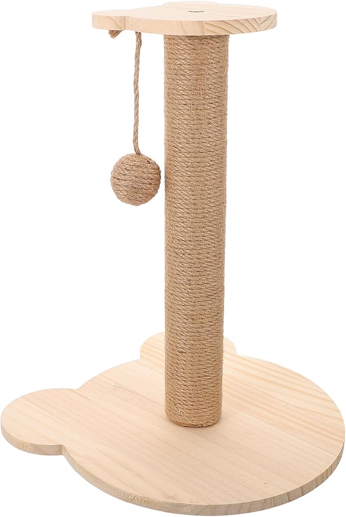 BESPORTBLE Sisal Cat Scratching Post and Vertical Cat Climber with Wear-Resistant Pole for Indoor Kitten Play and Exercise