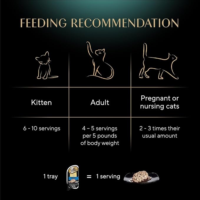 Sheba Perfect Portions Wet Cat Food Cuts in Gravy, Cat Food Wet Recipe, Tender Trout Entree, 2.6 oz. Twin-Pack Trays (24 Count, 48 Servings)