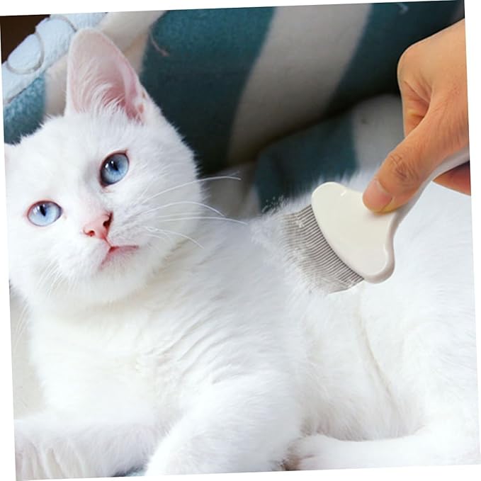 SUPVOX Durable Cat Grooming Comb with Elastic Pins for Pet Hair Removal Cleaning Tool for Cats Safe Material for Shedding and Knot Prevention