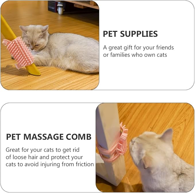 Massaging Self-Cleaning Slicker Grooming Brush for Cats - Pet Corner Beauty and Supply Tool
