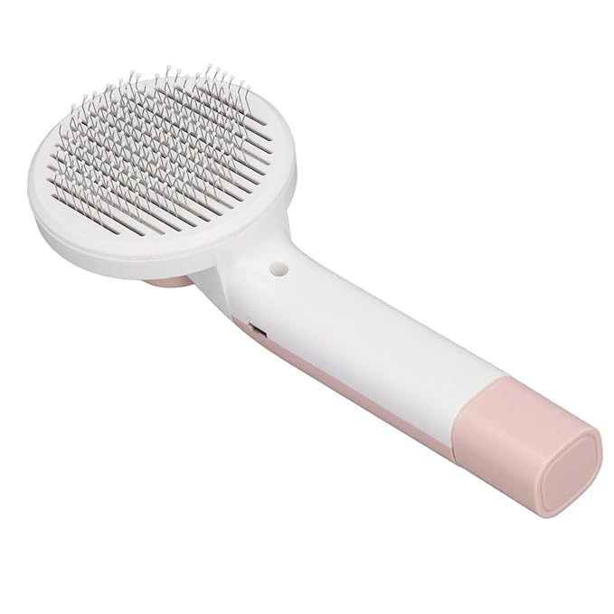 Brushes for pets Dog Cat Grooming Bursh Kit Pet Slicker Brush 2 in 1 Detangling Self Cleaning Floating Hair Removal Pet Grooming Comb with Nail Grinder for Cat Roseate