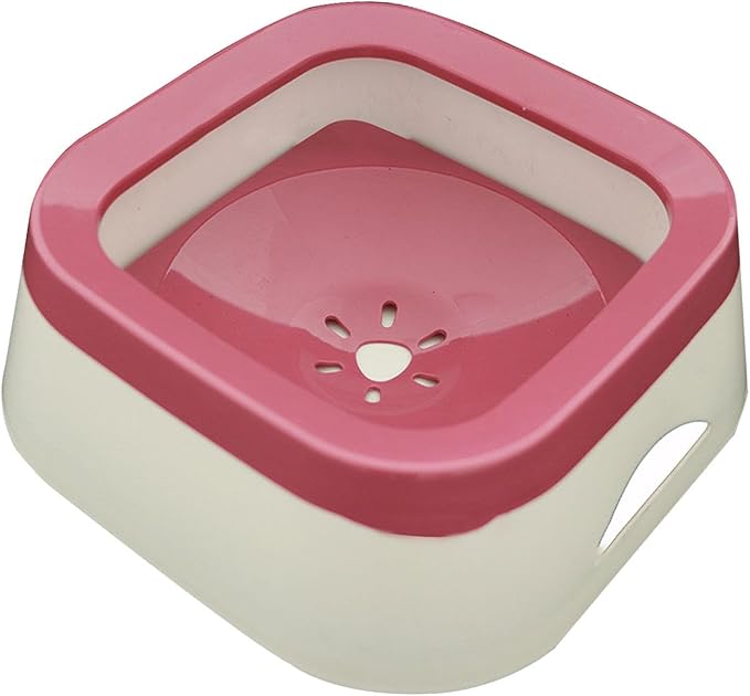 Dog Water Bowl Dispenser Water Feeder for Dogs Feeder Cat Dog Supplies Cat Bowls Water Dispenser for Pet Messy Drinkers Kitten, Pink