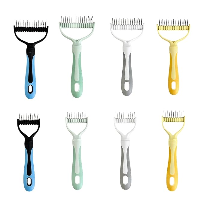 Double Side Pet Comb For Home Salon Use Effective Hair Removal Tool For Loose Hair And Undercoat Cats Grooming Tool Ergonomic Handle Brush