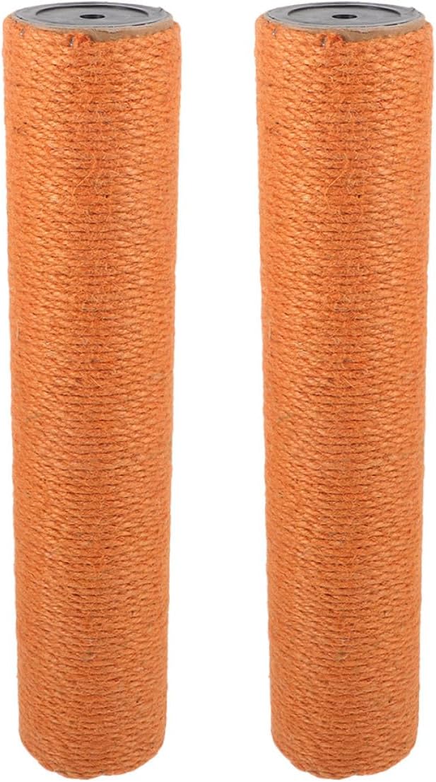 UPKOCH 2pcs Cat Scratching Posts for Indoor Cats Jute Rope Replacement Poles 40cm Height 8cm Diameter Sturdy Scratching Posts for Kittens