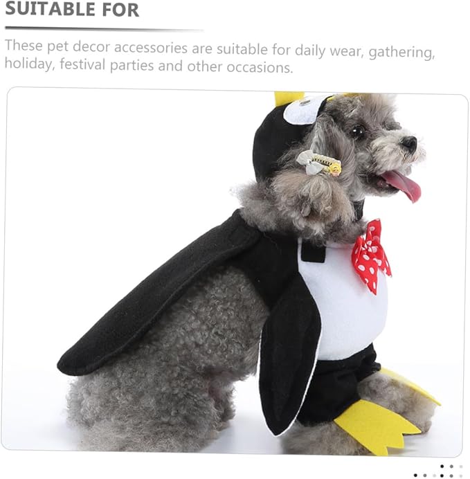 Penguin Dog Halloween Cape Costume Pet Cloak Party Apparel Puppy Supplies Large Size Cosplay Outfit for Dogs