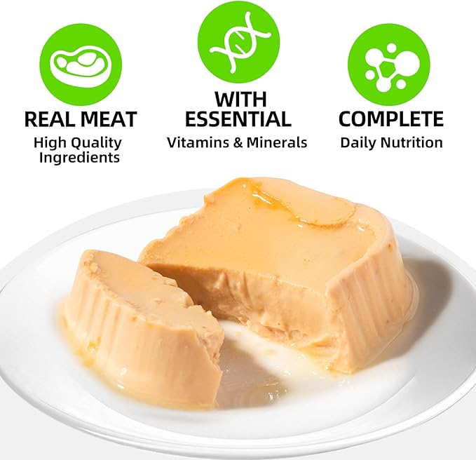 Wet Cat Food Pate High-Protein,Mousse Texture Cat Can Food,75% Fresh Meat,Grain-Free & Additive-Free,Wet Cat Food Pate for Picky & Senior Cats 1.41oz (Chicken Rabbit, Pack of 16)