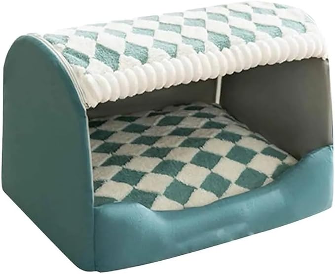 Pet Cat Dog Bed Sofa Mats Coussin Chien Animals Accessories Dogs Basket Supplies Compatible with Large Medium Small Pet House Products(Green,S)