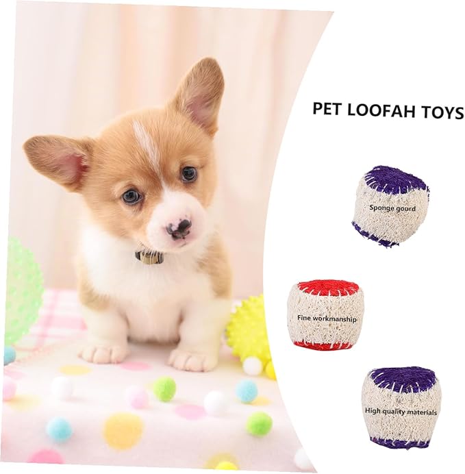 PRETYZOOM 2pcs Dog Chew Tennis Balls Interactive Puppy Chew Pet Training Supplies for Dogs Random Color