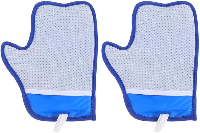 2pcs Pet Hair Remover Glove: Electrostatic Pet Hair Removal Gloves for Dogs Cats Kittens - Double-Sided Grooming Mitt for Furniture Bed Sheets Car Seat