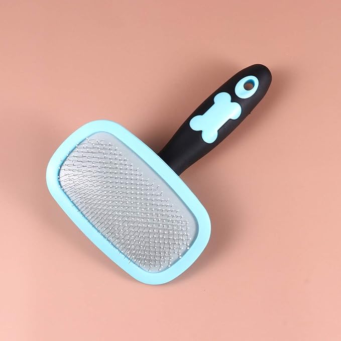 Happyyami Ergonomic Pet Hair Comb Massager Dog Cat Grooming Tool for Easy Hair Removal