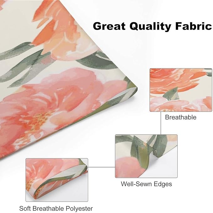 Dog Bandana Spring Pet Scarf Adjustable Triangle Peach Peony Printing Dog Bib Washable Polyester Puppy Bandana for Small Medium Large Dogs Cat Birthday Party Supplies
