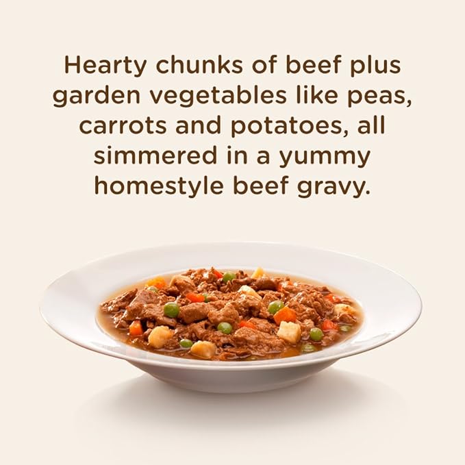 Rachael Ray Nutrish Premium Natural Wet Dog Food, Hearty Beef Stew Recipe, 8 Ounce Tub (Pack of 4)