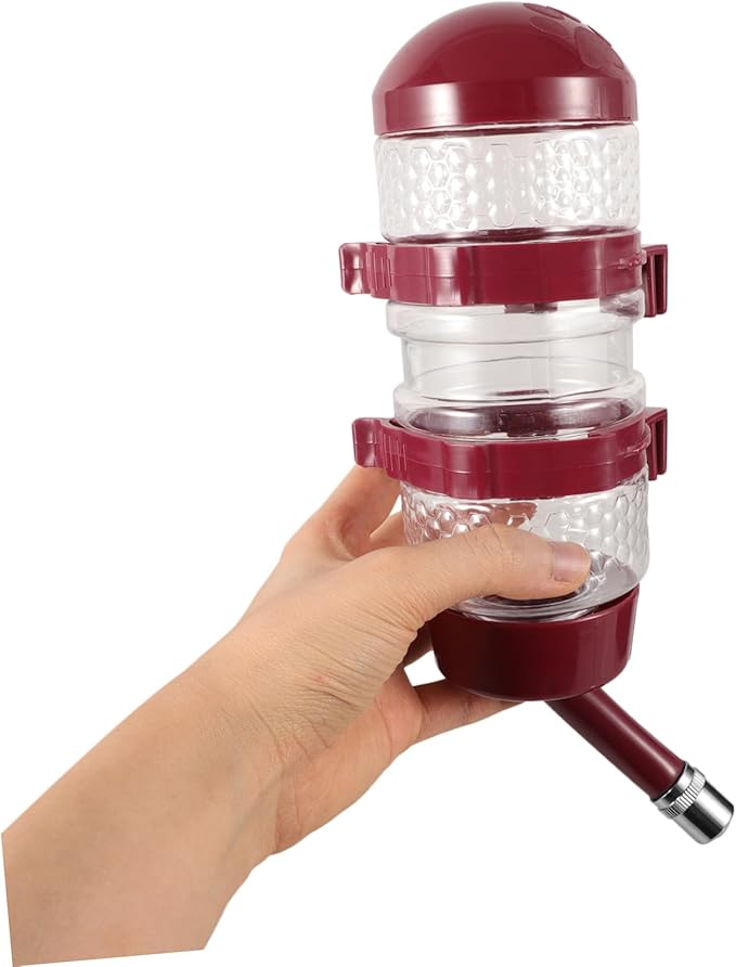 Mikikit 4pcs Cat Water Dispenser Hanging Type Compact Puppy Feeder Dispenser for Dogs Cats Easy Install Pet Waterer with Unique Design for Cages Reduces Spills Keeps Pets Hydrated