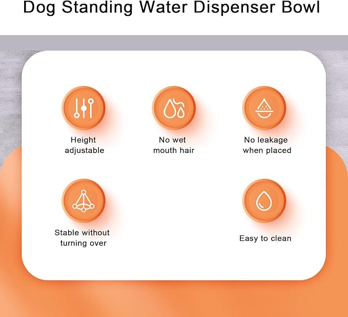 RiToEasysports Detachable Pet Drinking Feeder 680ml Split Design Dog Water Dispenser Bowl with Control Water for Dogs Cats for Pet Feeding Watering Supply