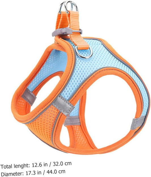 Gadpiparty Pet Vest Leash Harness for Dogs and Cats, Reflective Breathable Mesh Puppy Harness with Chest Strap, Medium Size, No Pull Dog and Cat Walking Vest for Outdoor Pet Supply