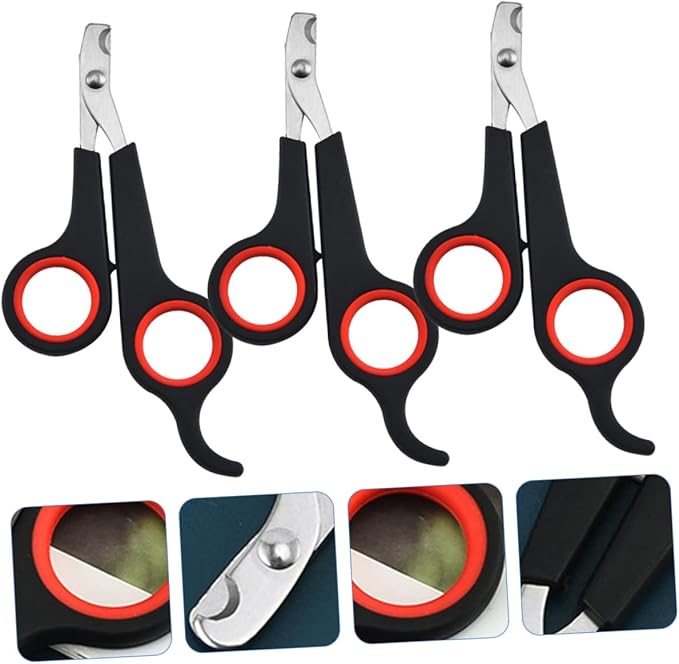 BESPORTBLE 9pcs Professional Pet Nail Clippers Ergonomic Trimmers for Cats and Dogs Non- Handle to Use for Home Grooming