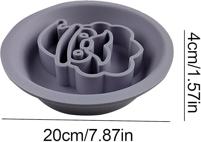 Dog Slow Feeder, Dog Food Bowl | Cute Christmas Theme Dog Silicone Slow Feeder Bowl - Pet Feeding Supplies, Dog Dishes